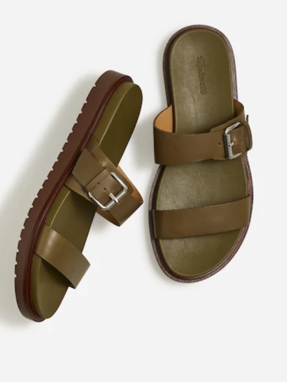 Madewell The Dee Double-Strap Slide
Sandal in Olive Tree